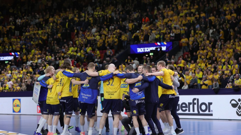 Efter sex raka segrar och publikfester i Scandinavium i Göteborg väntar nu VM-kvartsfinal i Tele|2 arena för de svenska handbollsherrarna. Arkivbild.