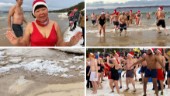 Femårsjubileum för Juldoppet i Varamon – Mellan 50-60 tappra badare trotsade minusgraderna i luften: "Det var skönt"
