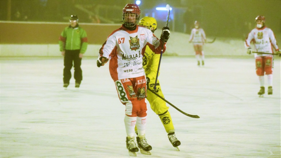 Erik Karlsson gjorde tre av målen när Målilla Bandy vann.