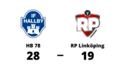 Förlust för RP Linköping mot HB 78 med 19-28
