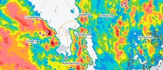 Skyfallet har nått Enköping – regn och åska 