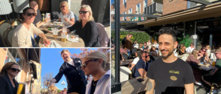 Högtryck på uteserveringarna när solen brassade på