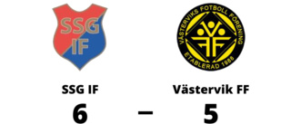 Västervik FF föll med 5-6 mot SSG IF