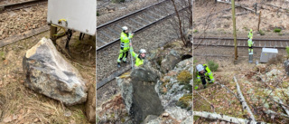 Geolog blixtinkallad efter stenras på järnväg: "Vi chansar inte"