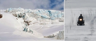 Dödsfällan i förbjudna området – isblock rasade över skoterspår