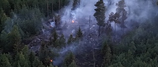 Larm om skogsbrand – flygplan såg öppna lågor