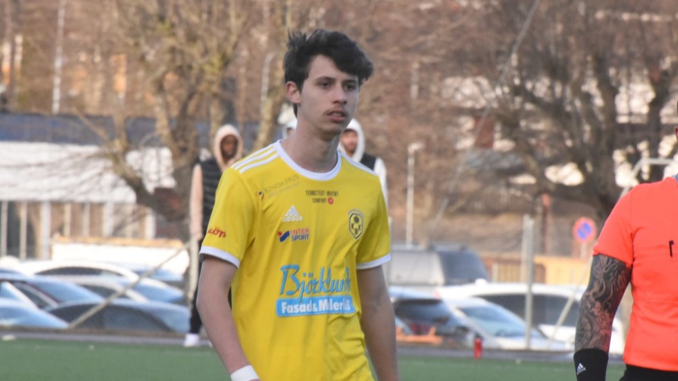Mauricio Fagotti gjorde Kisa BK:s mål i premiären mot Haga.