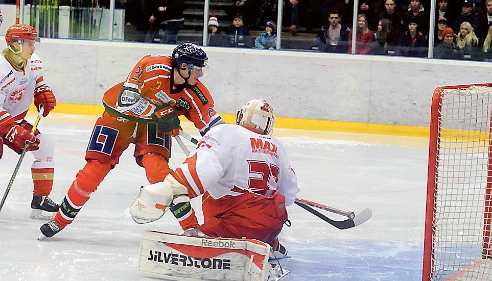 Jimmie Jansson låg bakom det matchavgörande 2-1-målet av Linus Boström mot Troja. Foto: Magnus Strömsten