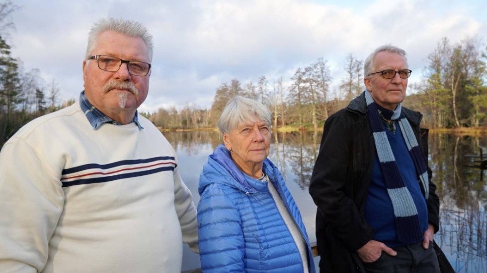 I höstas träffade vi Kjell Hallenquist, Kerstin Di Meo och Anders Lagerman som alla tre var kritiska till länsstyrelsens beslut. Dammen bakom dem riskerade torrläggning.