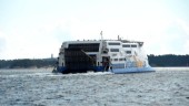 Gotlandsbåten lagd på is