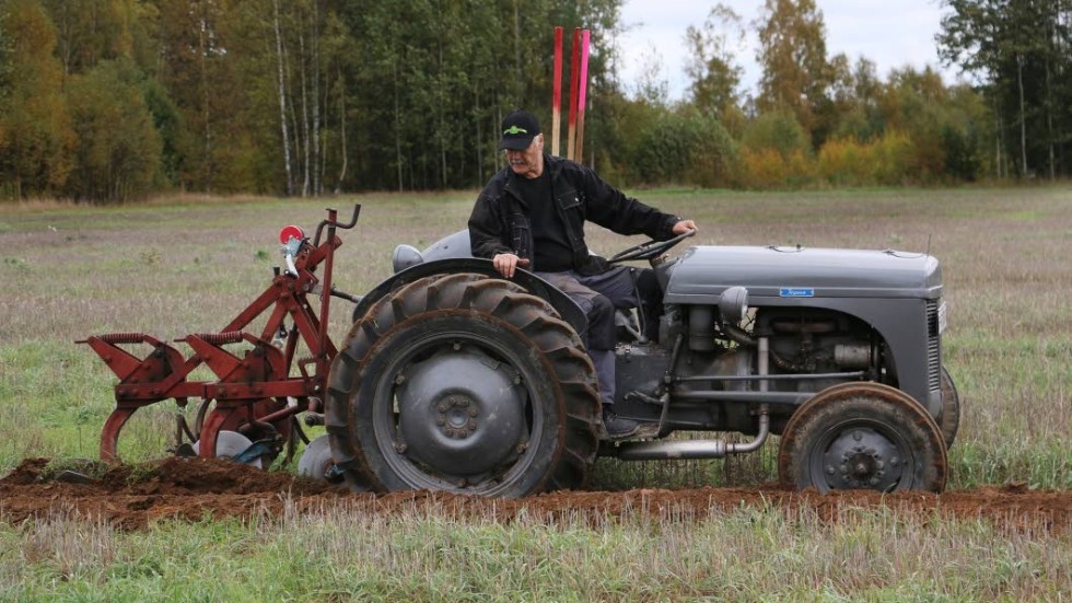 Janne Gunnarsson är en av deltagarna i lördagens veterantraktorplöjning i Målilla.