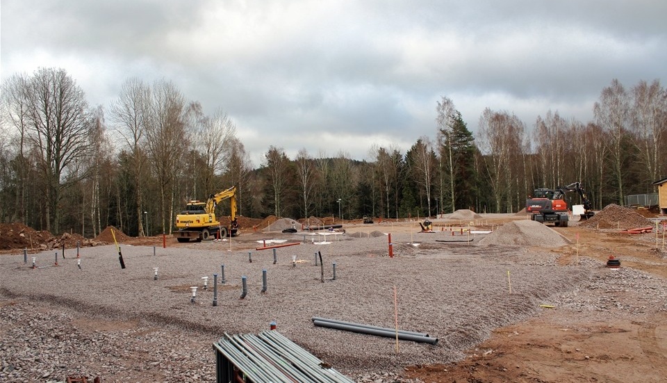 Hestraskolan är även den försenad och blir klar först efter årsskiftet 2018/2019. Foto: Lars-Göran Bexell