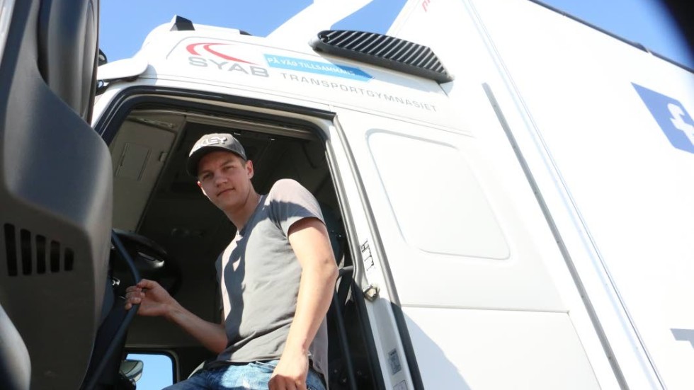 Mattias Gustafsson fick till en femteplats i Yrkes-SM för unga lastbilschaufförer.