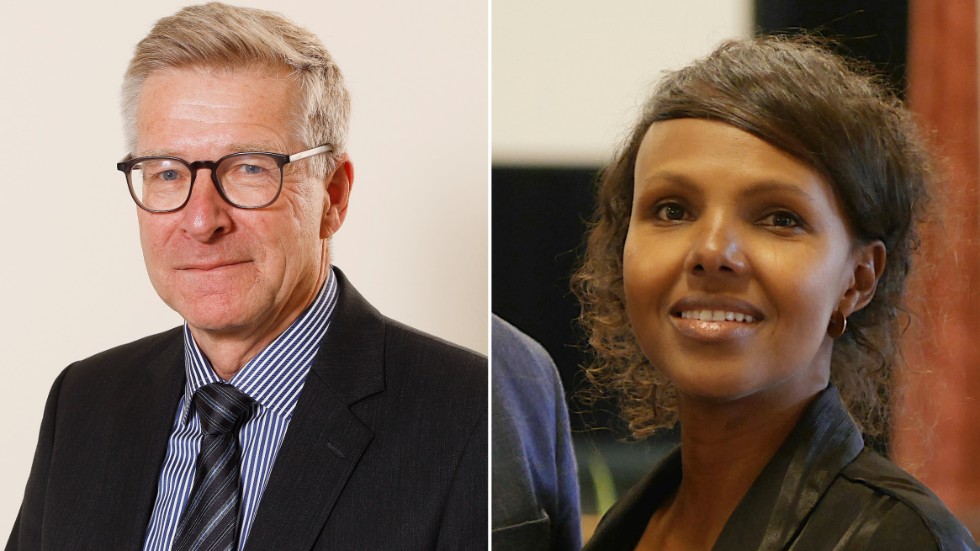 Kenneth Larsson (M), ordförande och Nasra Ali (S), vice ordförande i barn-  och utbildningsnämnd i Strängnäs.