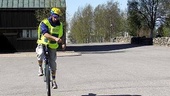 Cyklade genom Sverige – på ett hjul