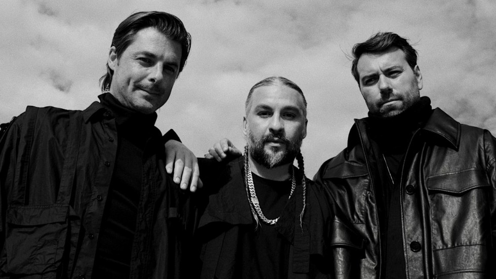 Axel ”Axwell” Hedfors, Steve Angello och Sebastian Ingrosso utgör Swedish House Mafia. Pressbild.