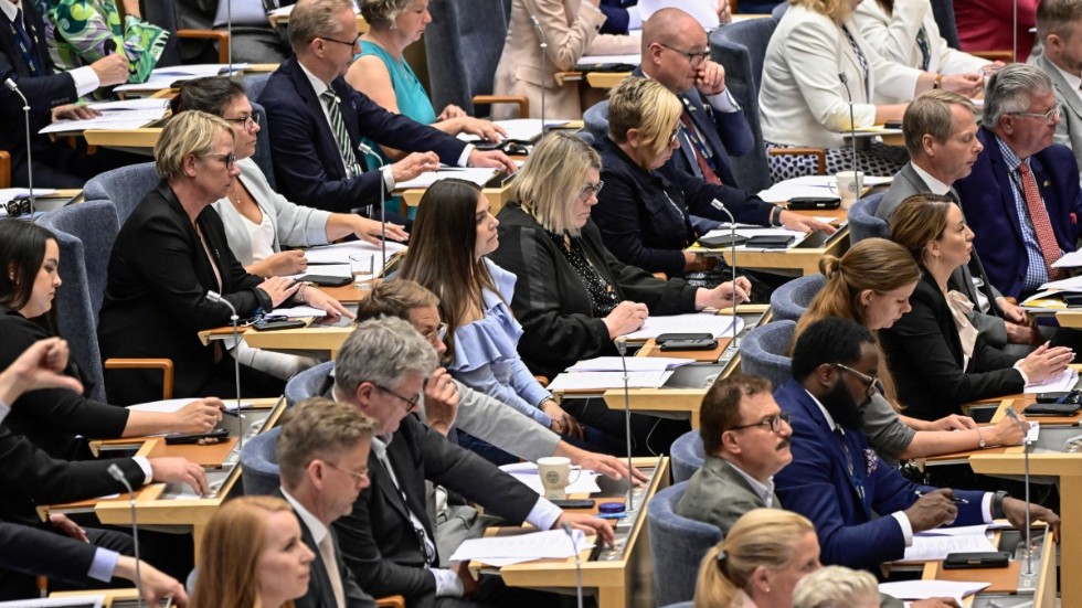 STOCKHOLM 20220622
Riksdagsledamöter under omröstningen av vårbudgeten. 

