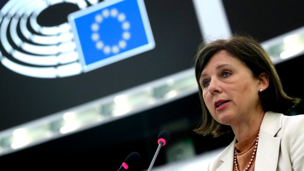 EU-kommissionären Vera Jourová. Arkivfoto.