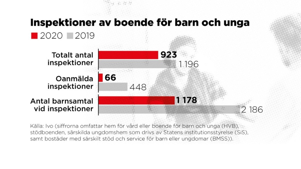 Ivo har utfört färre inspektioner under 2020.