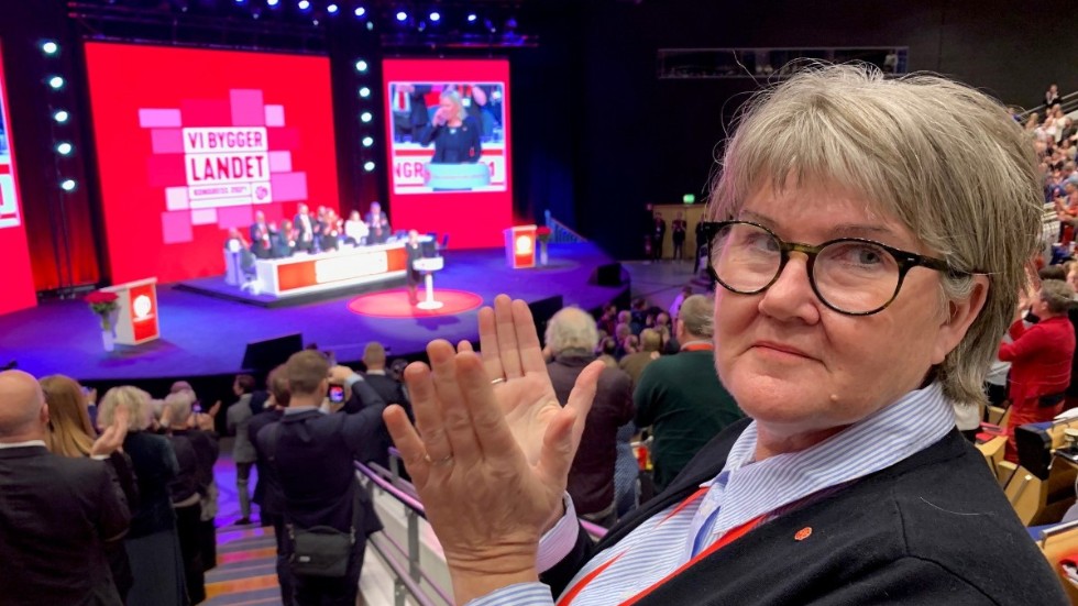 Helen Nilsson (S), kommunpolitiker i Vimmerby, är ett av fyra ombud från Kalmar län som deltar på socialdemokraternas kongress i Göteborg.