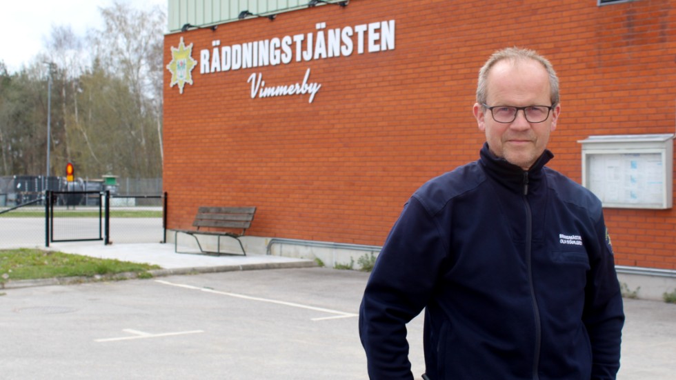 Ola Ståhlgren vid Räddningstjänsten Vimmerby. 