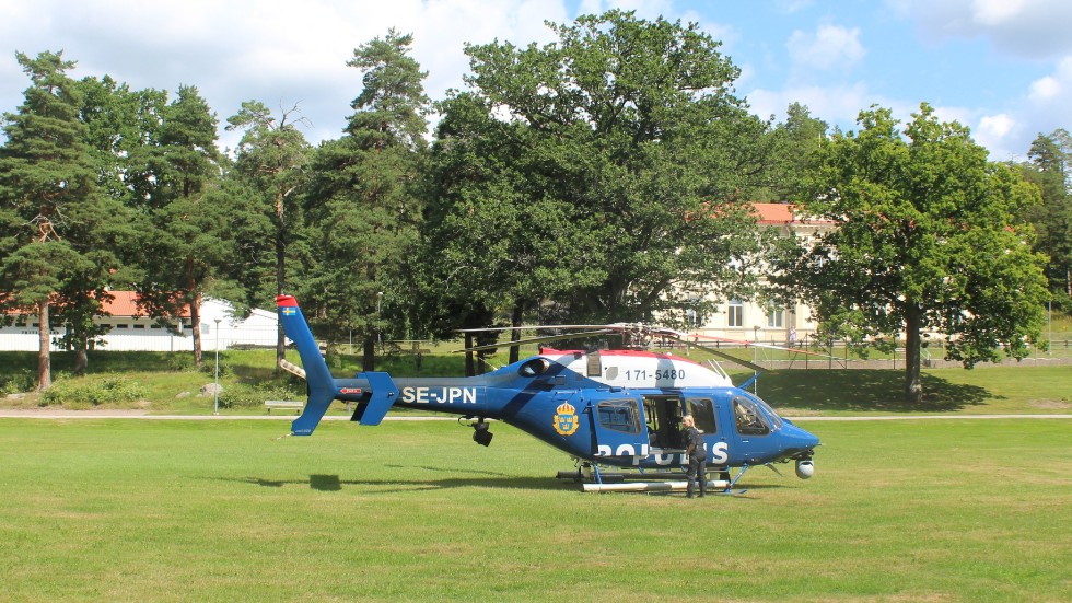 En polishelikopter utrustad med värmekamera blev räddningen för den försvunna kvinnan.