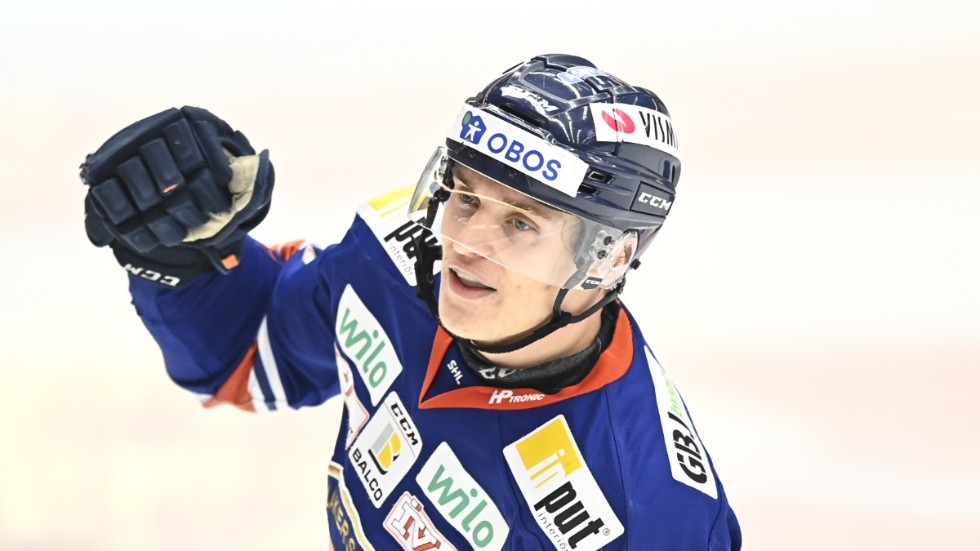 Pontus Holmberg gjorde Växjös första mål. Arkivbild.