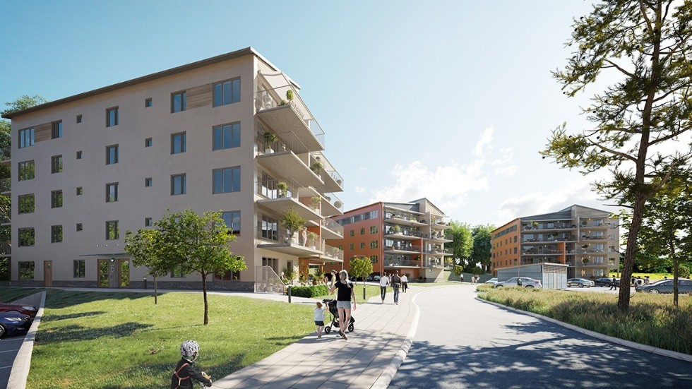 I nya Brf Skogsvallen byggs sextio lägenheter vackert belägna på en höjd. 