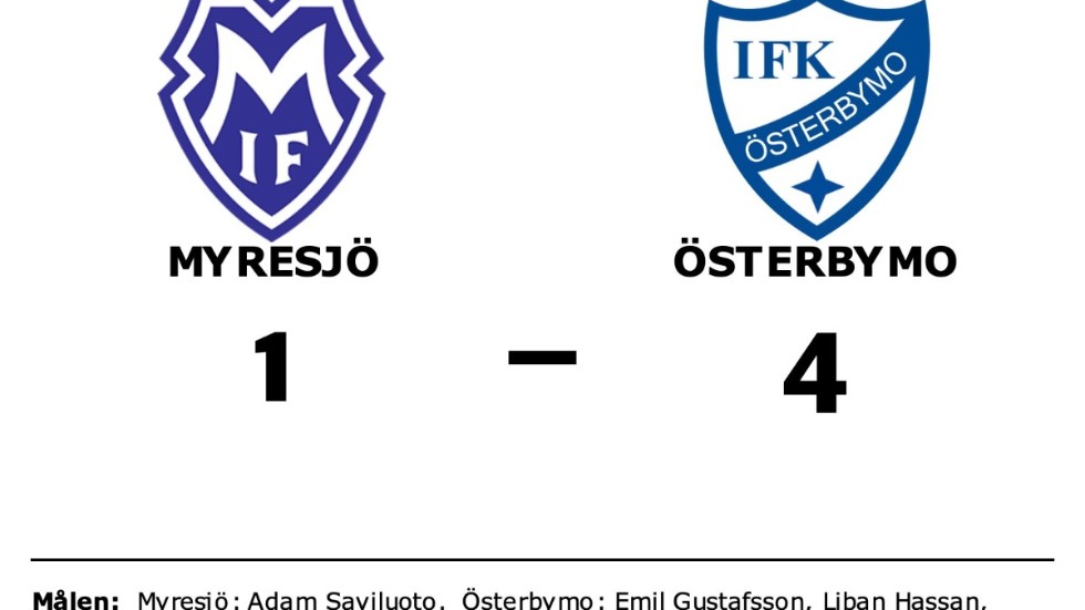 Myresjö IF förlorade mot IFK Österbymo
