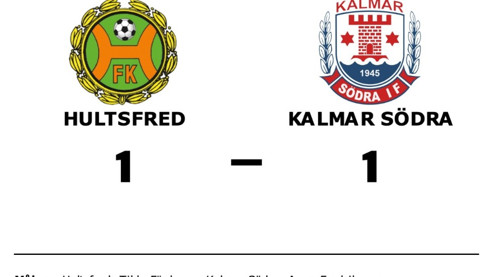 Hultsfreds FK spelade lika mot Kalmar Södra IF