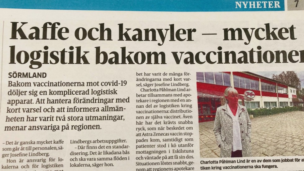 Jan Wiklund, narkossköterska och vaccinatör har frågor om en nyhetsartikel vi tidigare publicerat. Kristina Levin redaktionschef svarar.