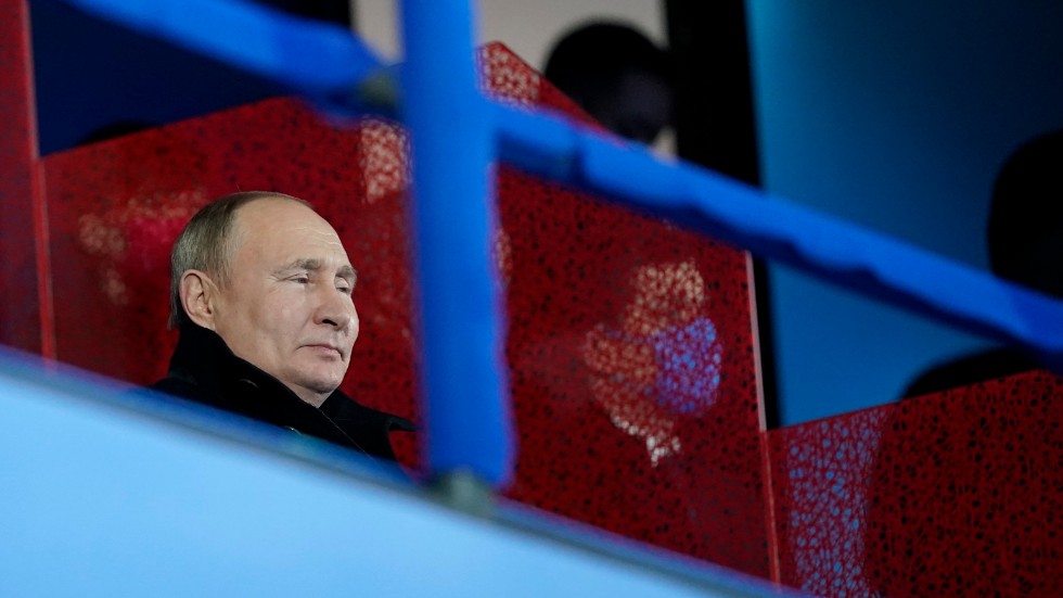 Rysslands president Vladimir Putin på OS-invigningen.