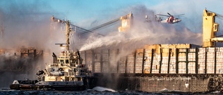 Säkerhetsbrister på brinnande fartyget