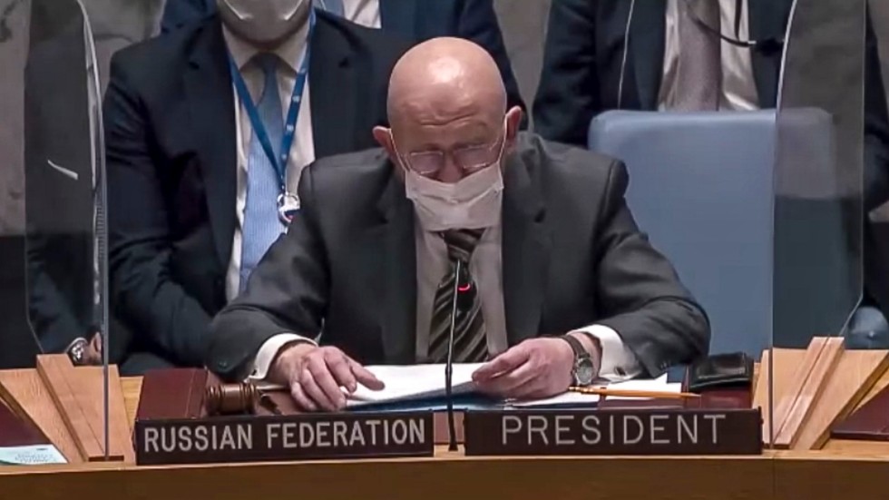 Rysslands FN-ambassadör Vasilij Nebenzia. Arkivbild.