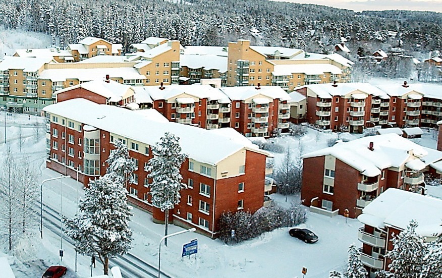 Det byggs många lägenheter i Skellefteå.