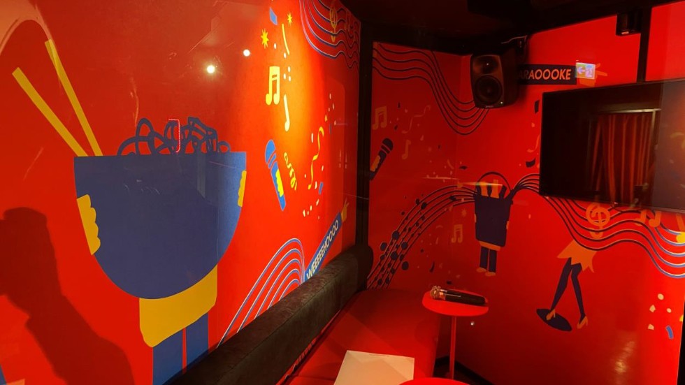 
The concept revolves around customers renting individual soundproofed rooms where groups can sing karaoke together.