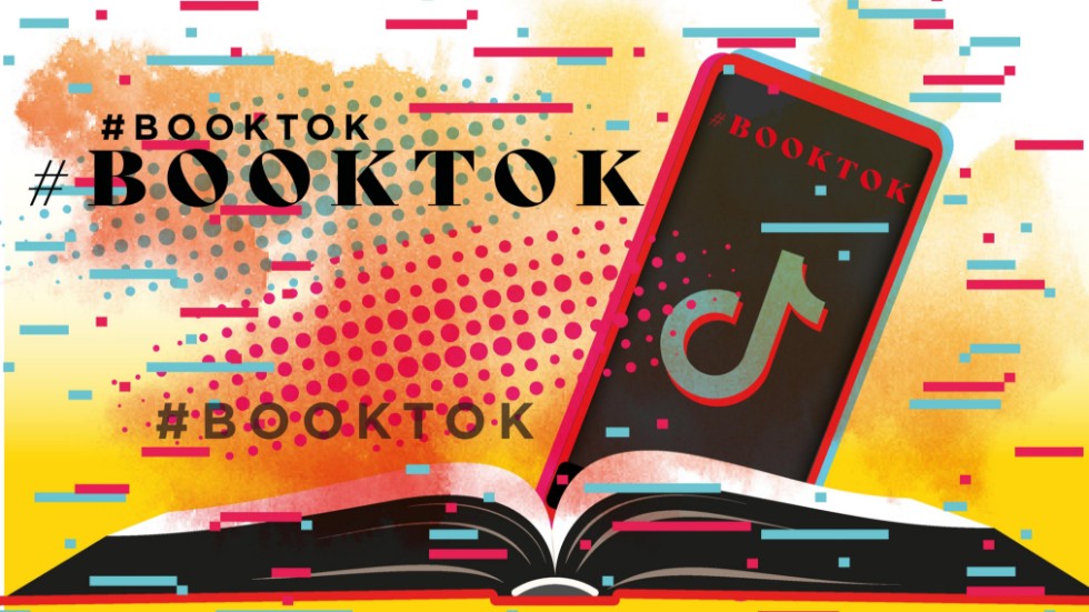 "Booktok" blev en viral trend på Tiktok i mars 2020, och har sedan dess bara blivit större. Illustration.