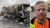 Lastbilsförarens ord om jättebranden: "Det var helt sinnessjukt"