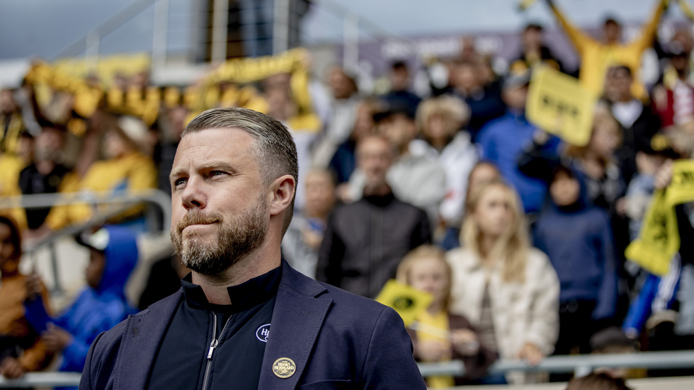 Mittbacken Gustaf Lagerbielke lyfter fram Elfsborgs tränare Jimmy Thelin som en kandidat till jobbet som ny förbundskapten. Arkivbild.