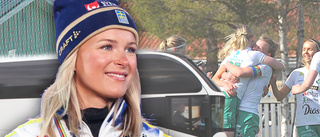Frida Karlssons stöd – sponsrade supportrarnas resa till Luleå