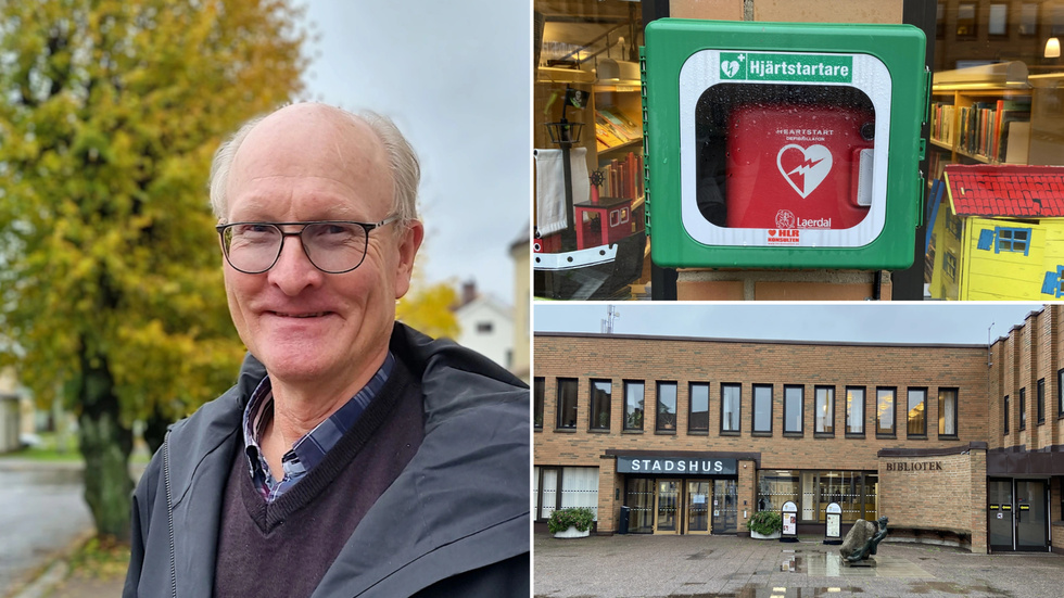 Överlevaren Jan Alsér, en av författarna till debattartikeln, vill lyfta behovet av hjärtstartare som är tillgängliga dygnet runt. Vimmerby stadshus är ett positivt exempel på plats där det finns hjärtstartare utanför entrén.