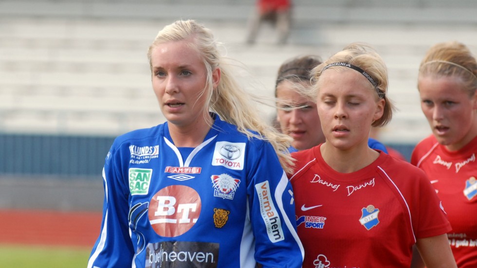 Sara Stridh gjorde comeback i Frödinge på måndagskvällen. För 15 år sedan spelade hon med Linköpings FC.