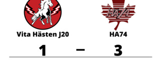 Efterlängtad seger för HA74 - steg åt rätt håll mot Vita Hästen J20