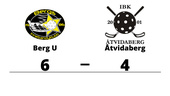 Åtvidaberg föll mot Berg U med 4-6