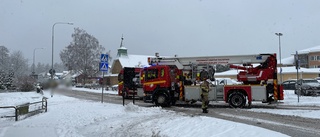 Vägar stängdes av i centrala Hultsfred efter olycka
