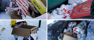 Skräpkaos på återvinningarna efter julfirandet: "Extremt"