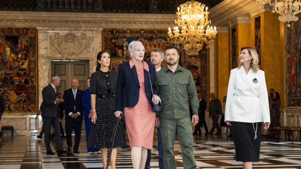 Drottning Margrethe tog emot på Christiansborgs slott.