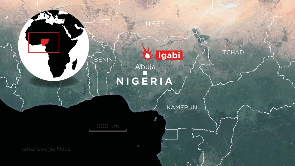 Tragedin inträffade i Igabi i Nigeria.