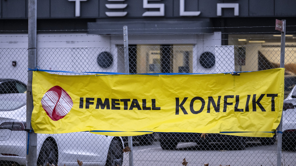 Konflikten mellan IF Metall och Tesla har pågått sedan oktober. Arkivbild.