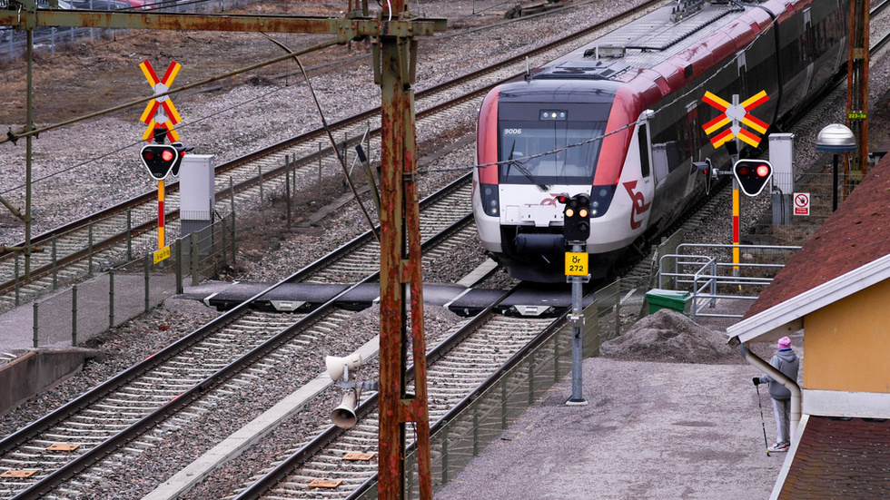 Södra station i Örebro där tre människor blev påkörda av ett godståg i förra veckan och miste livet. 